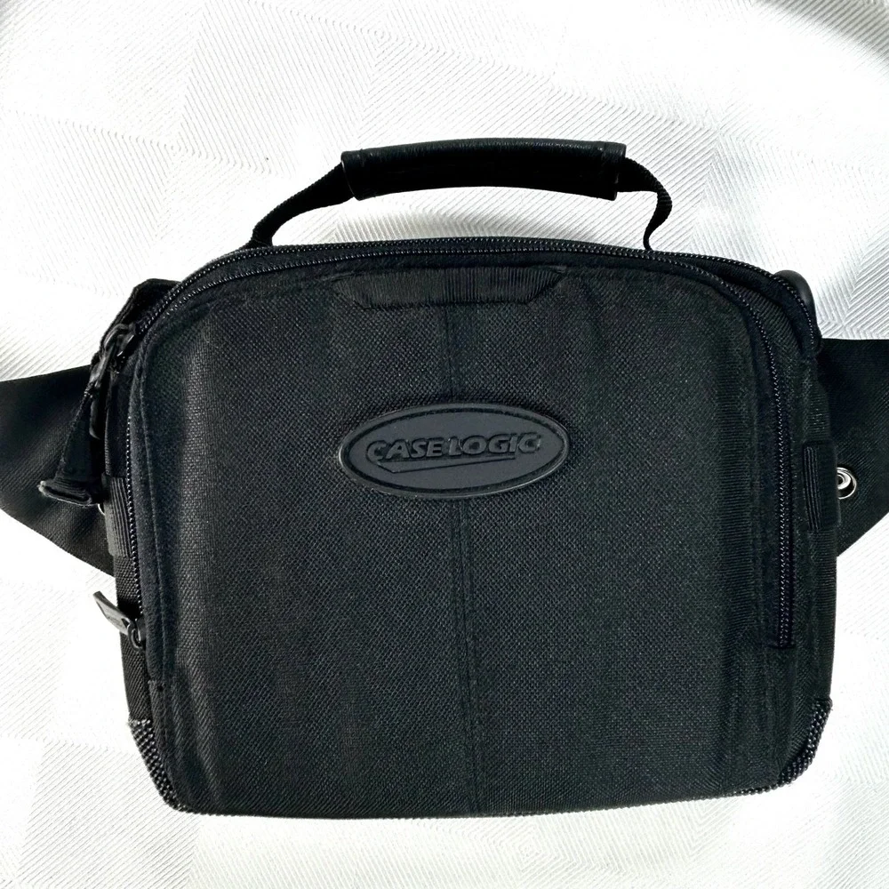 Case Logic Black Padded Camera Carrying Case Fanny Pack Adjustable Compartments